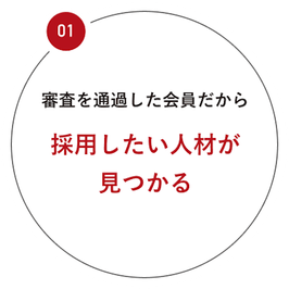 審査を通過した会員だから採用したい人材が見つかる