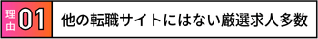 他の転職サイトにはない厳選求人多数