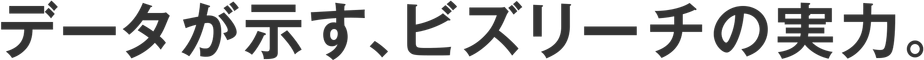 デ  ータが示す、ビズリーチの実力