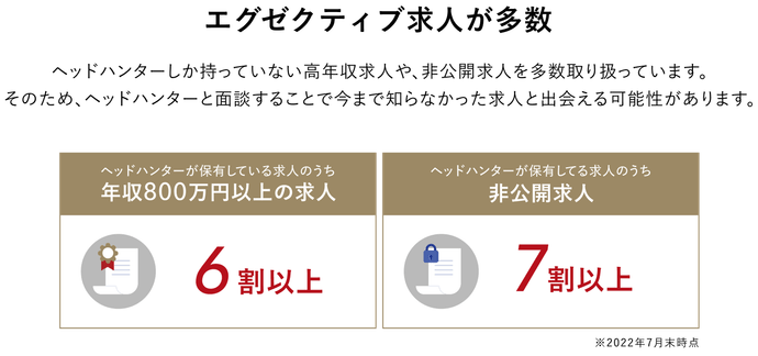エグゼクティブ求人が多数