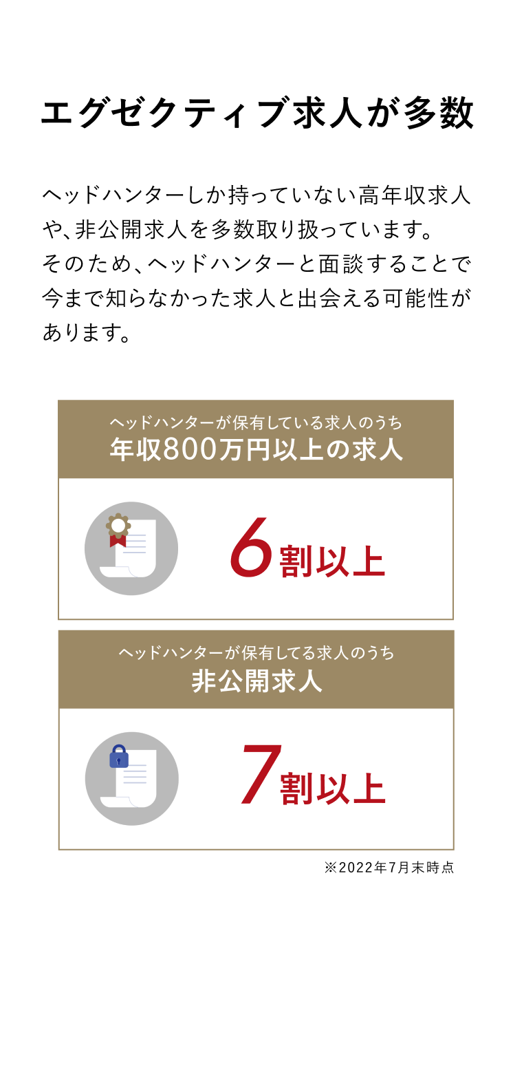 エグゼクティブ求人が多数
